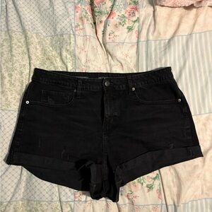 Wild Fable Black Cuffed Denim Shorts